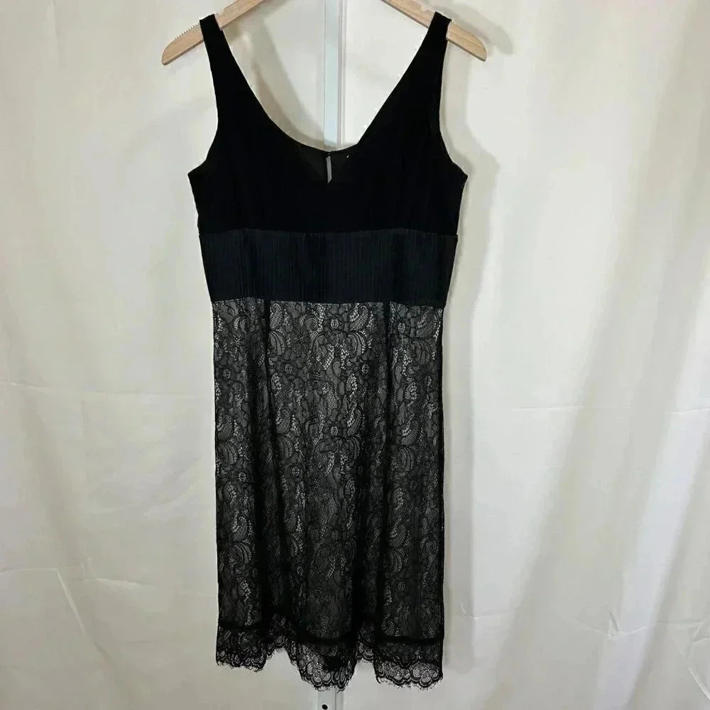 Moulinette Soeurs Black Sleeveless Lace Dress Size 8